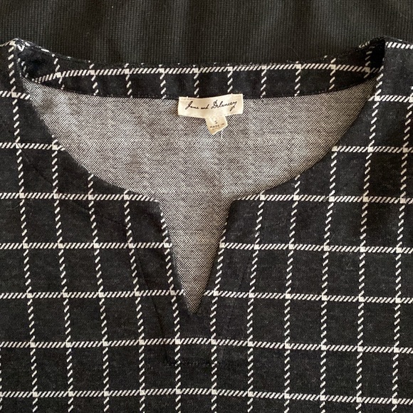 Jane and Delancey cotton / poly stretch windowpane check dress Fall - Picture 3 of 11